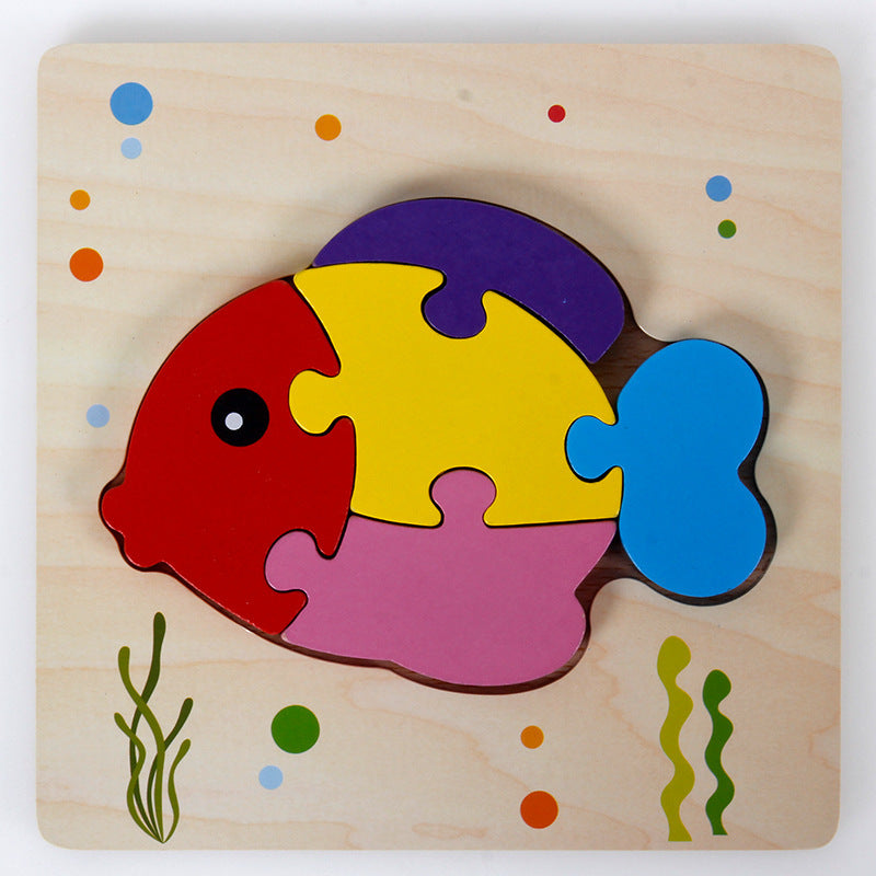 3D Three-dimensional Children's Wooden Toys Early Education Puzzle