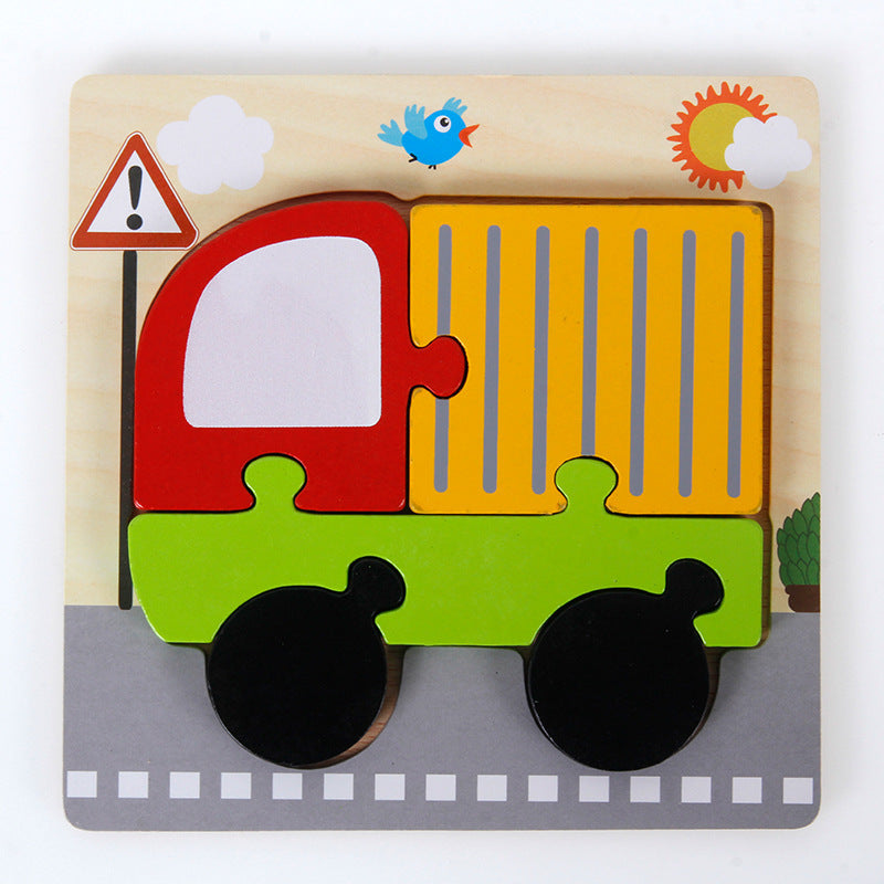 3D Three-dimensional Children's Wooden Toys Early Education Puzzle