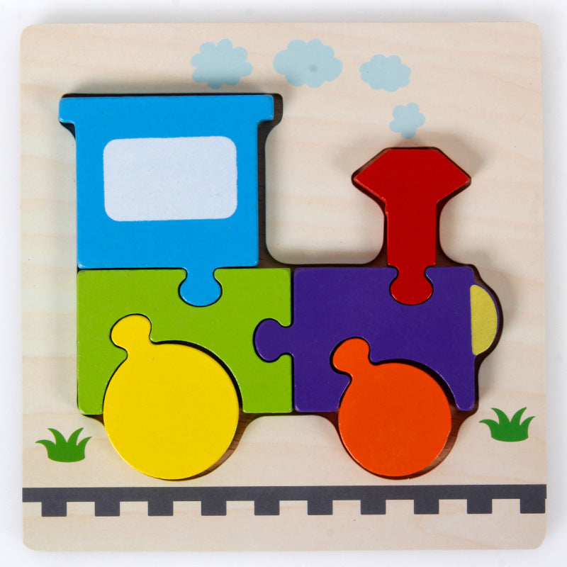3D Three-dimensional Children's Wooden Toys Early Education Puzzle