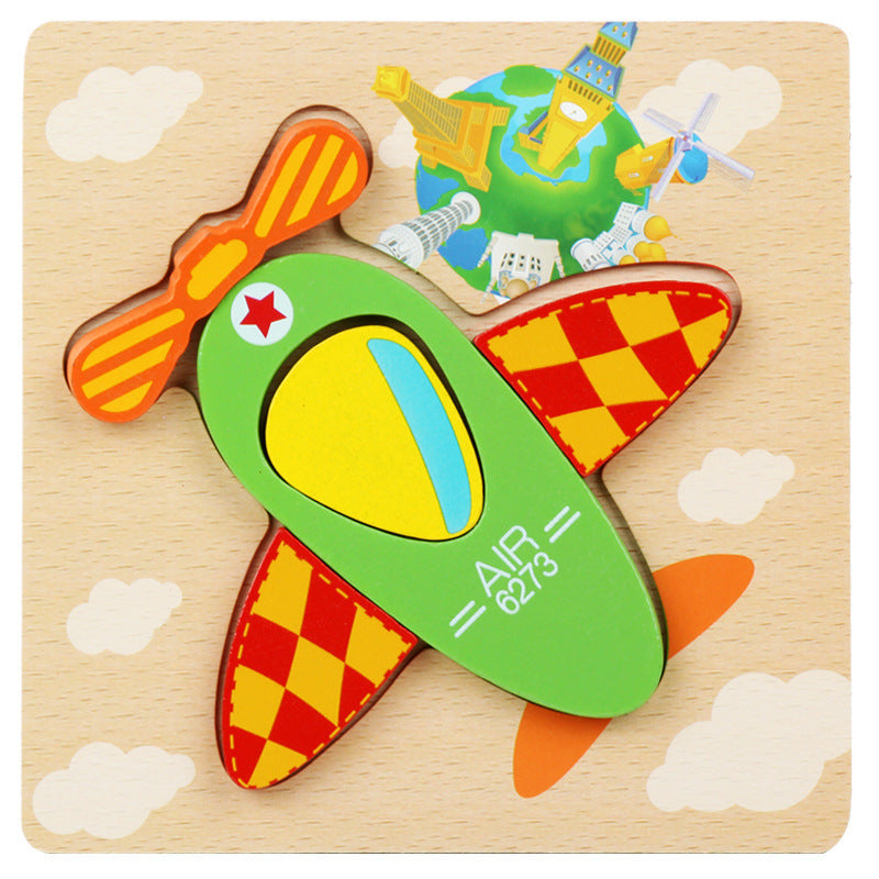 3D Three-dimensional Children's Wooden Toys Early Education Puzzle