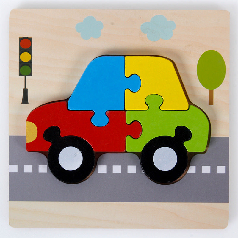 3D Three-dimensional Children's Wooden Toys Early Education Puzzle