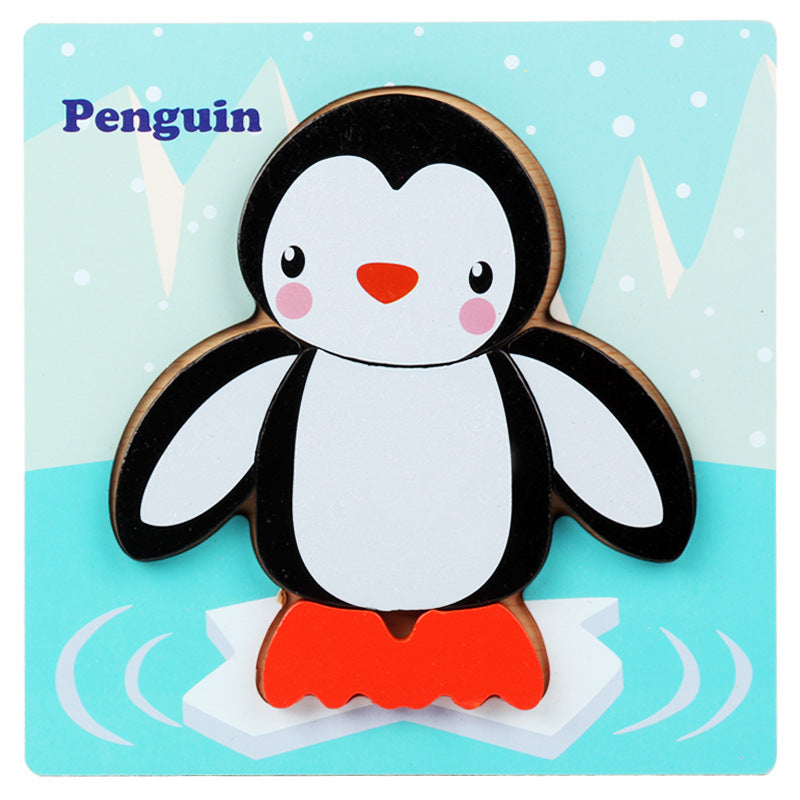 3D Three-dimensional Children's Wooden Toys Early Education Puzzle