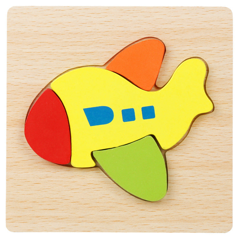3D Three-dimensional Children's Wooden Toys Early Education Puzzle