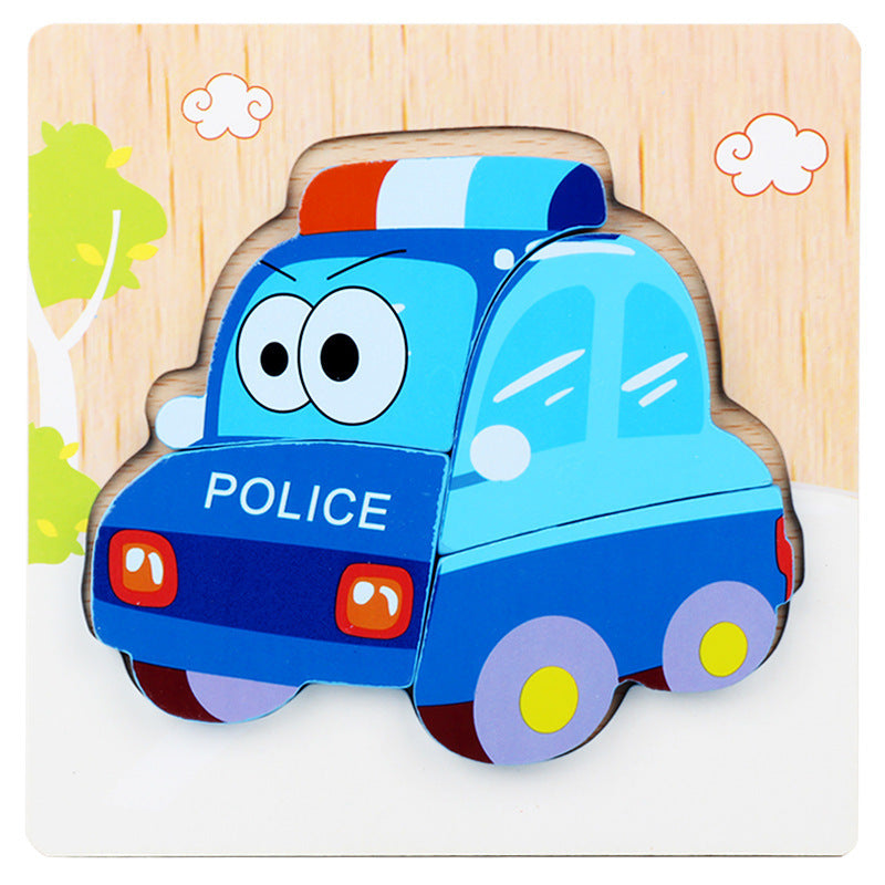 3D Three-dimensional Children's Wooden Toys Early Education Puzzle