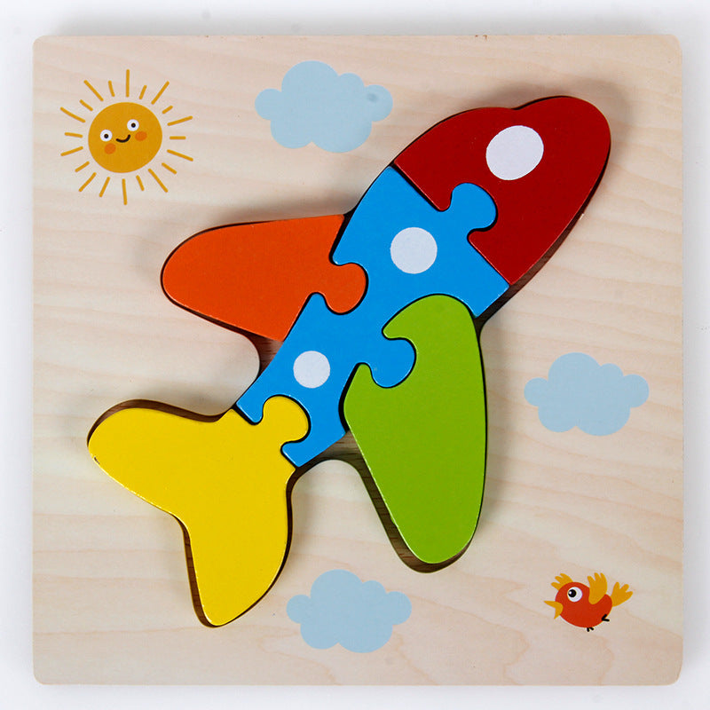 3D Three-dimensional Children's Wooden Toys Early Education Puzzle