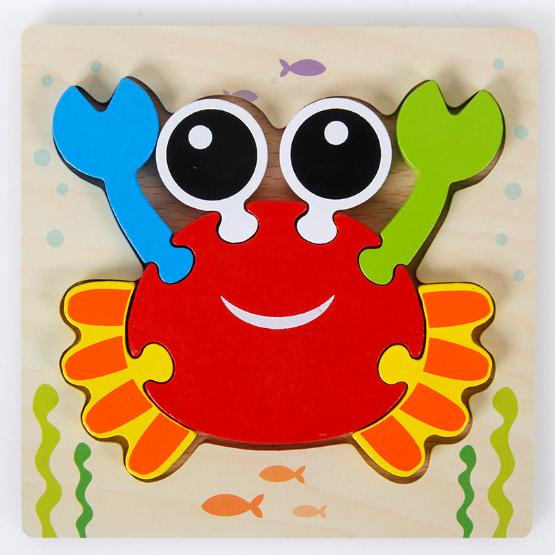 3D Three-dimensional Children's Wooden Toys Early Education Puzzle