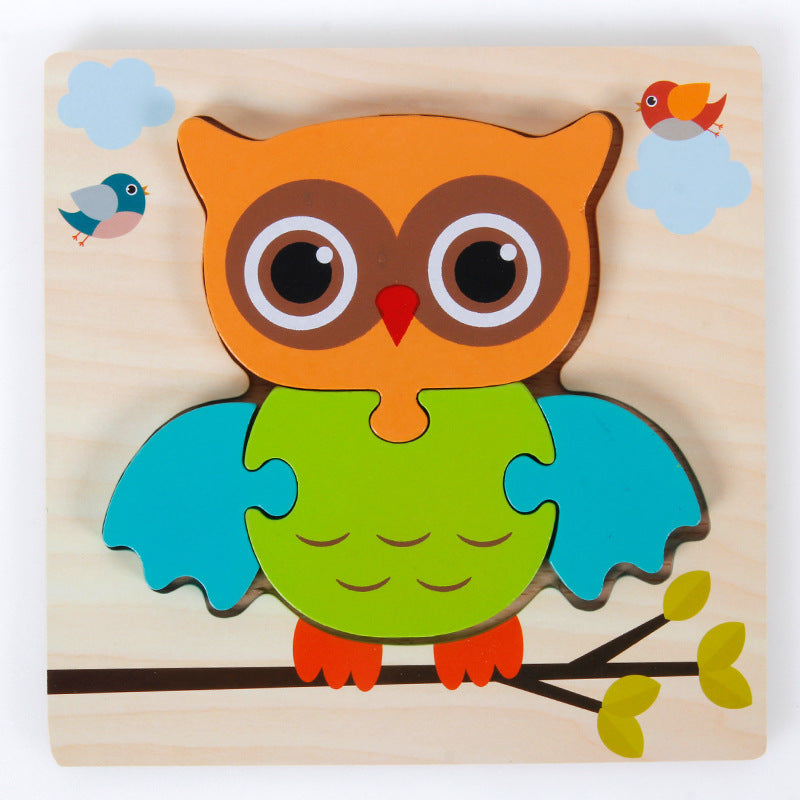 3D Three-dimensional Children's Wooden Toys Early Education Puzzle