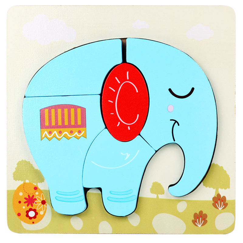 3D Three-dimensional Children's Wooden Toys Early Education Puzzle