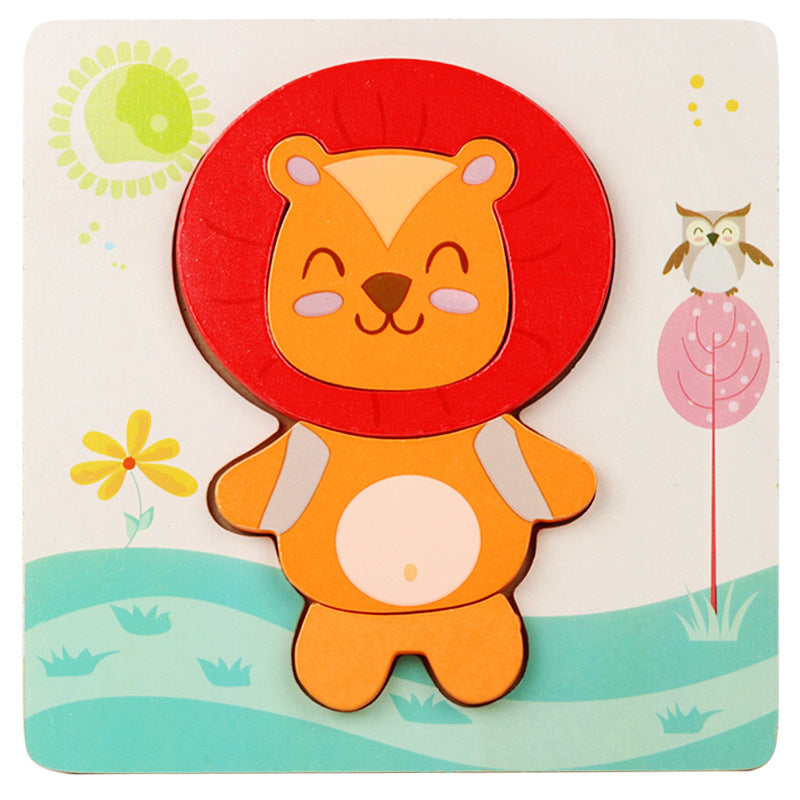 3D Three-dimensional Children's Wooden Toys Early Education Puzzle