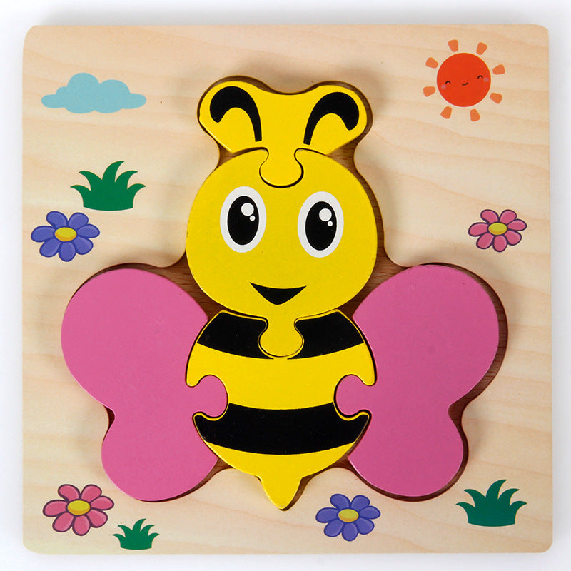 3D Three-dimensional Children's Wooden Toys Early Education Puzzle