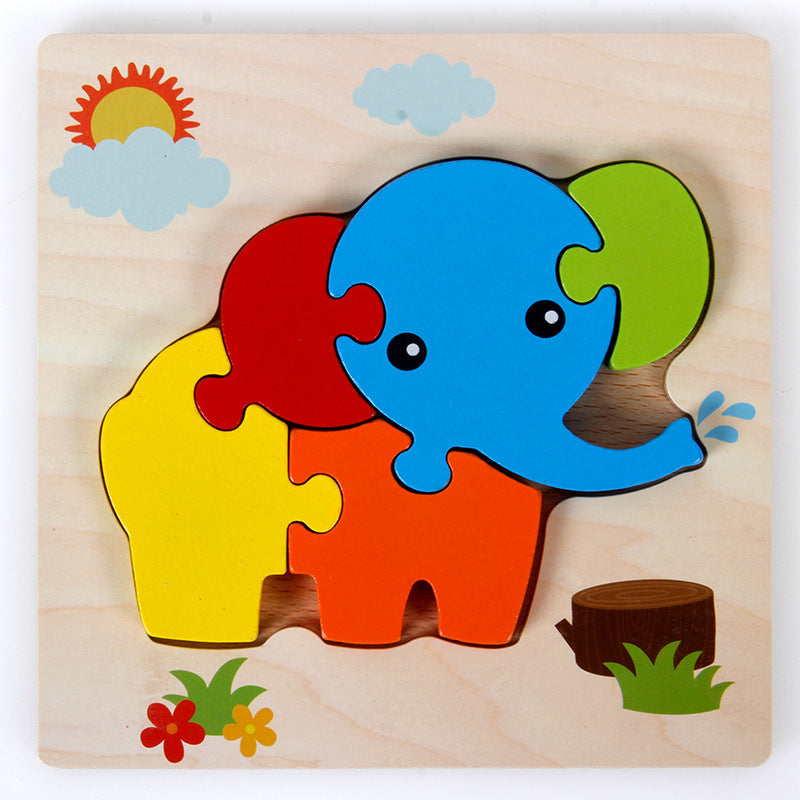 3D Three-dimensional Children's Wooden Toys Early Education Puzzle