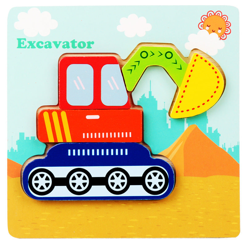 3D Three-dimensional Children's Wooden Toys Early Education Puzzle