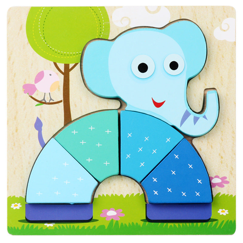 3D Three-dimensional Children's Wooden Toys Early Education Puzzle
