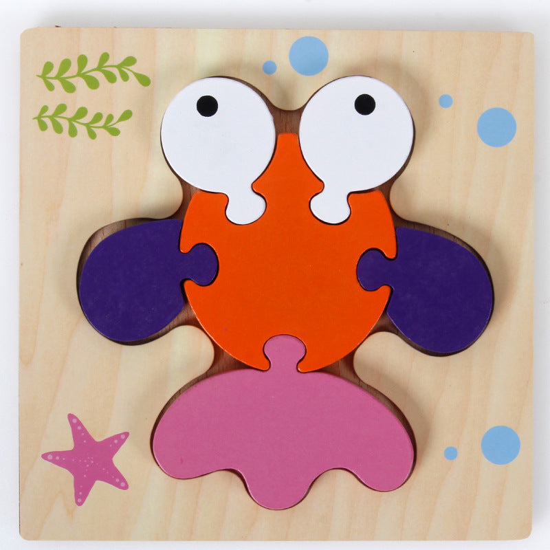3D Three-dimensional Children's Wooden Toys Early Education Puzzle