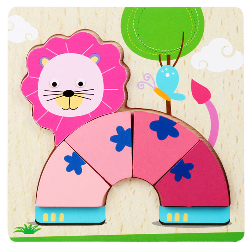 3D Three-dimensional Children's Wooden Toys Early Education Puzzle