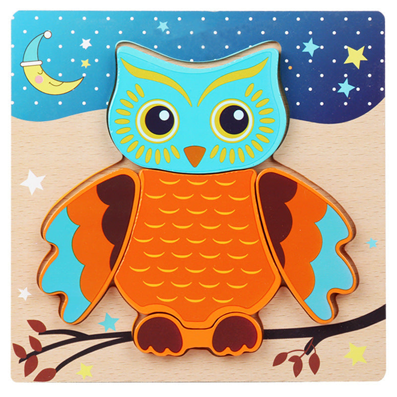 3D Three-dimensional Children's Wooden Toys Early Education Puzzle