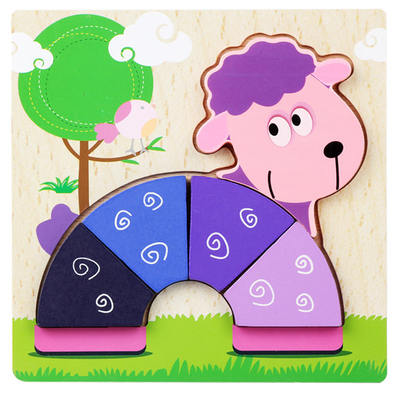 3D Three-dimensional Children's Wooden Toys Early Education Puzzle