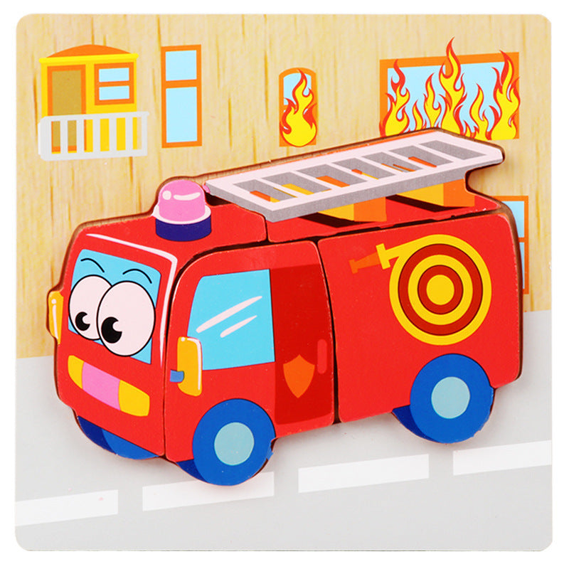 3D Three-dimensional Children's Wooden Toys Early Education Puzzle