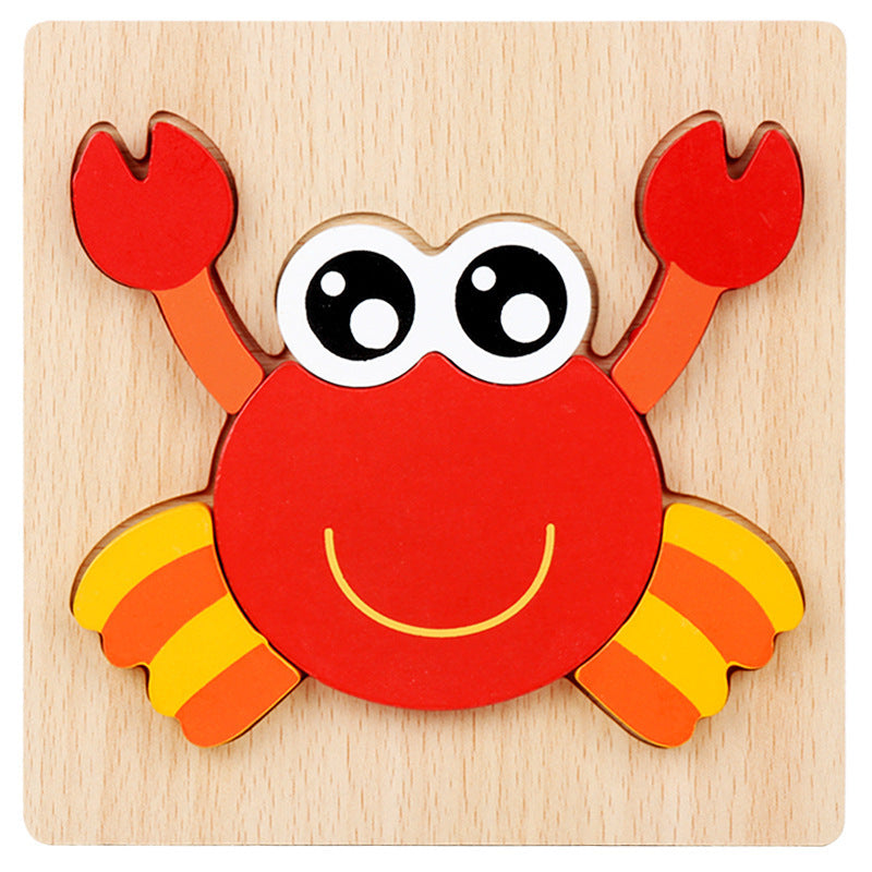 3D Three-dimensional Children's Wooden Toys Early Education Puzzle