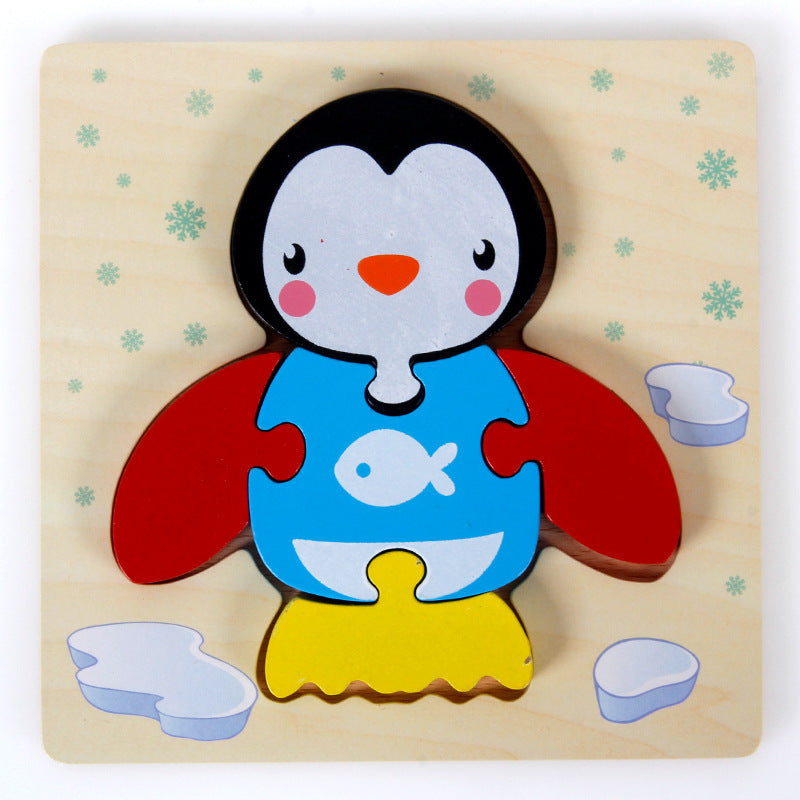 3D Three-dimensional Children's Wooden Toys Early Education Puzzle
