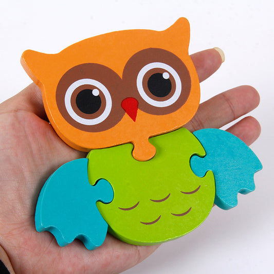 3D Three-dimensional Children's Wooden Toys Early Education Puzzle
