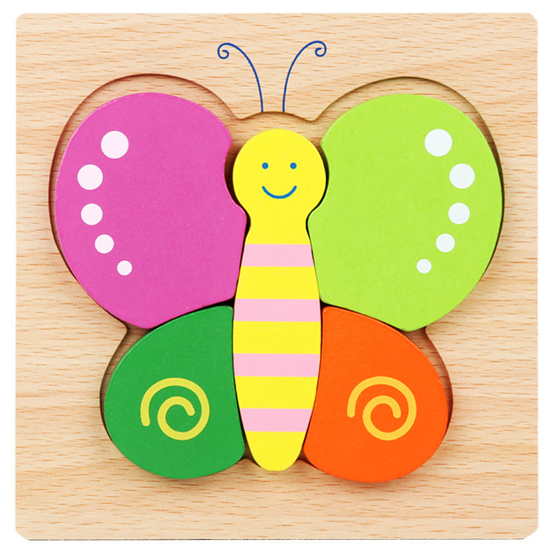 3D Three-dimensional Children's Wooden Toys Early Education Puzzle