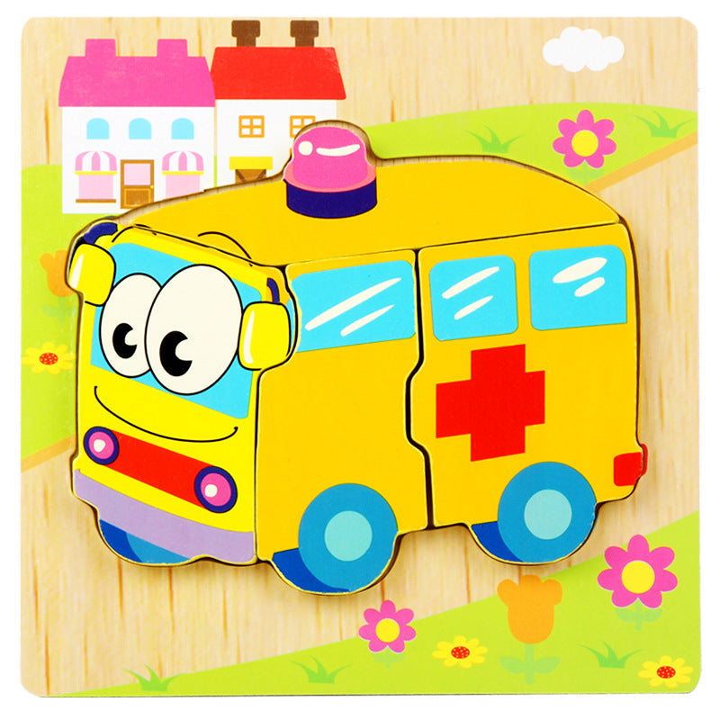3D Three-dimensional Children's Wooden Toys Early Education Puzzle