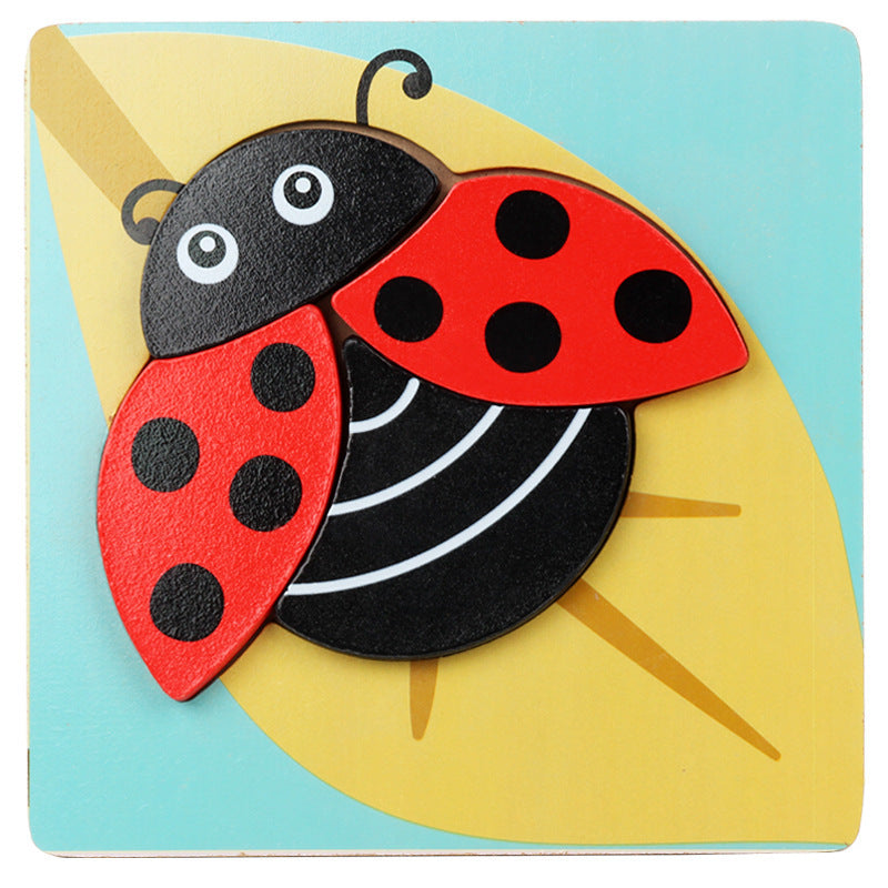 3D Three-dimensional Children's Wooden Toys Early Education Puzzle