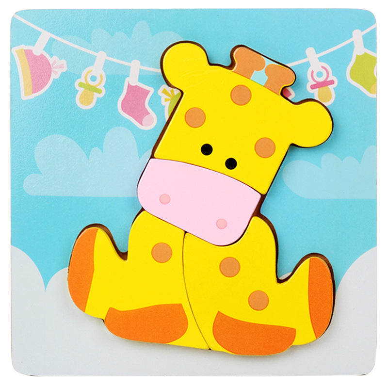 3D Three-dimensional Children's Wooden Toys Early Education Puzzle