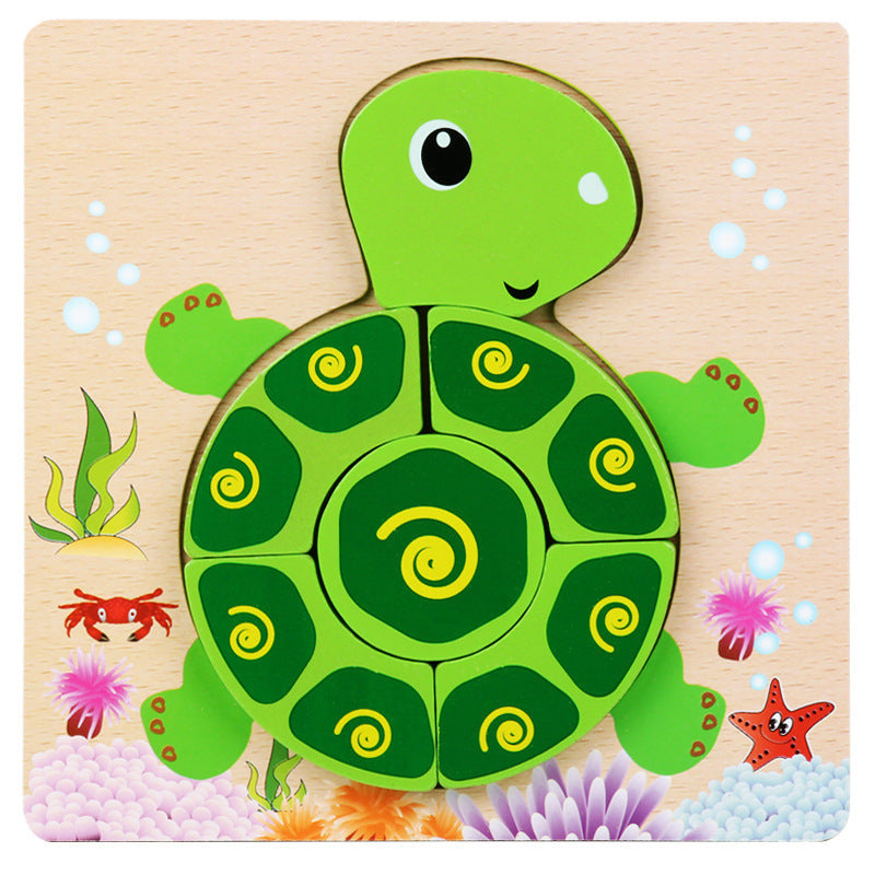 3D Three-dimensional Children's Wooden Toys Early Education Puzzle