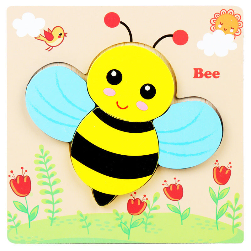 3D Three-dimensional Children's Wooden Toys Early Education Puzzle