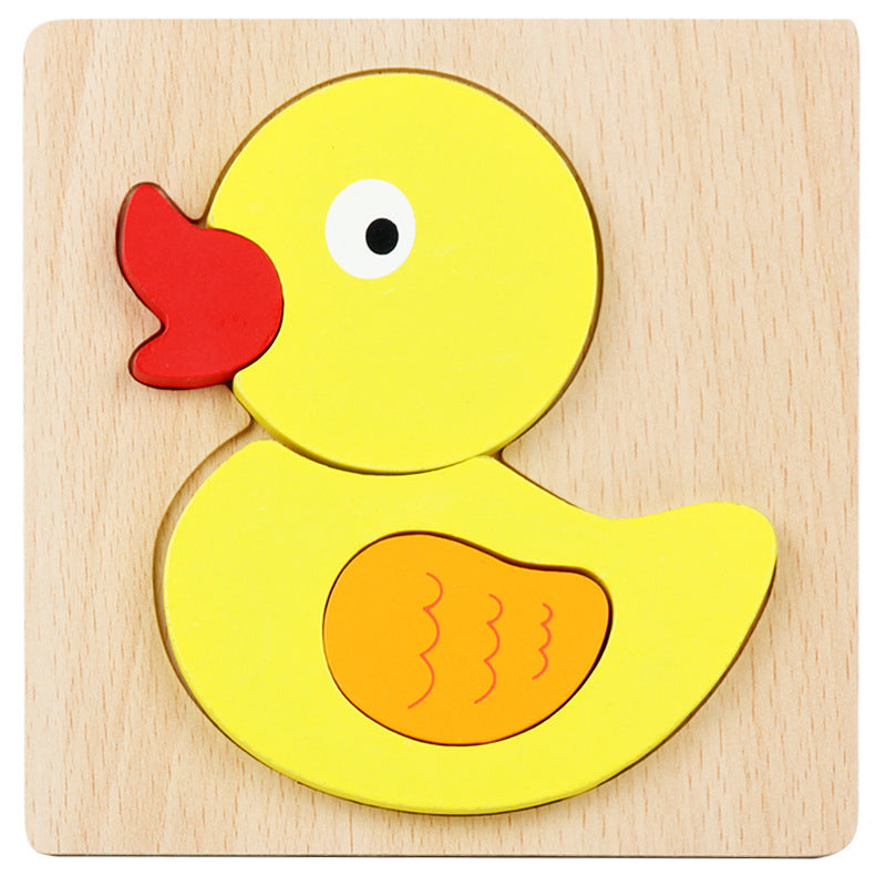 3D Three-dimensional Children's Wooden Toys Early Education Puzzle