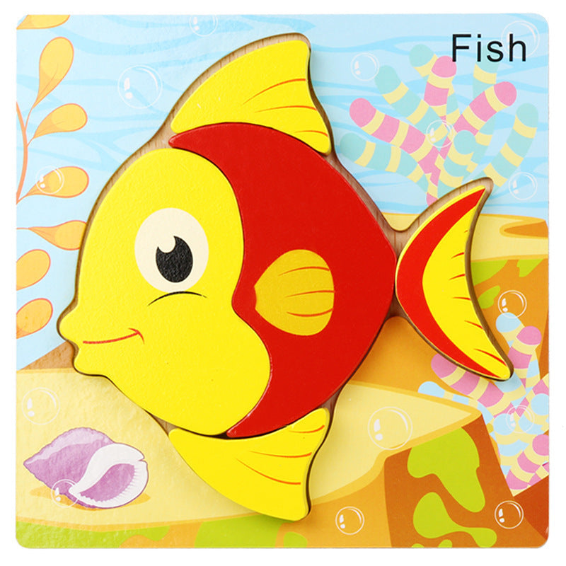 3D Three-dimensional Children's Wooden Toys Early Education Puzzle
