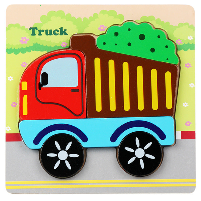 3D Three-dimensional Children's Wooden Toys Early Education Puzzle