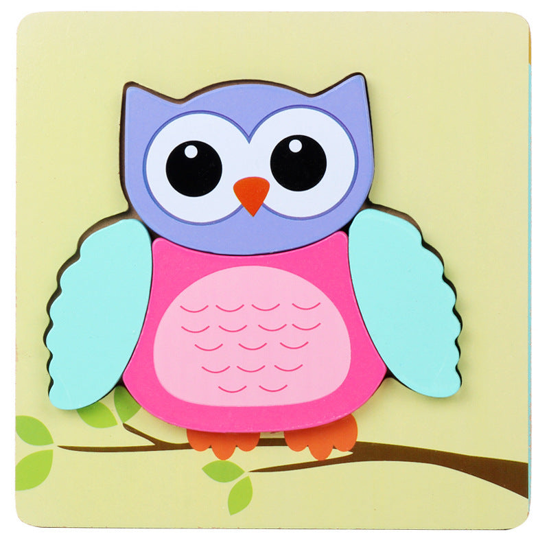 3D Three-dimensional Children's Wooden Toys Early Education Puzzle