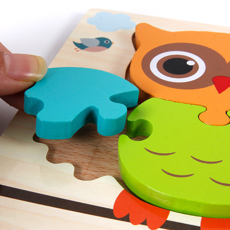 3D Three-dimensional Children's Wooden Toys Early Education Puzzle