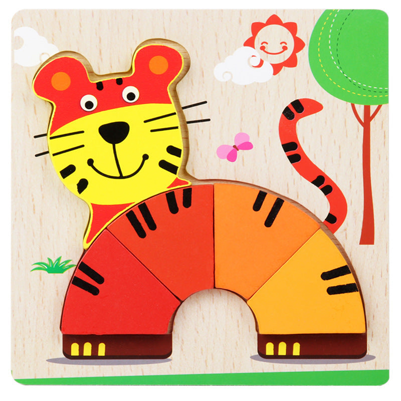 3D Three-dimensional Children's Wooden Toys Early Education Puzzle