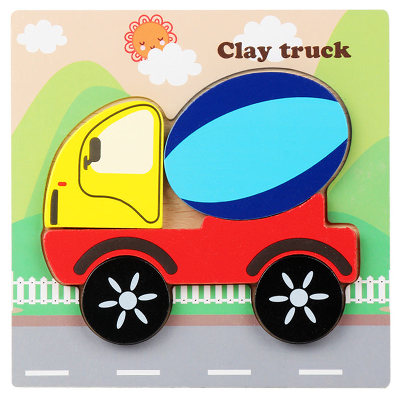 3D Three-dimensional Children's Wooden Toys Early Education Puzzle