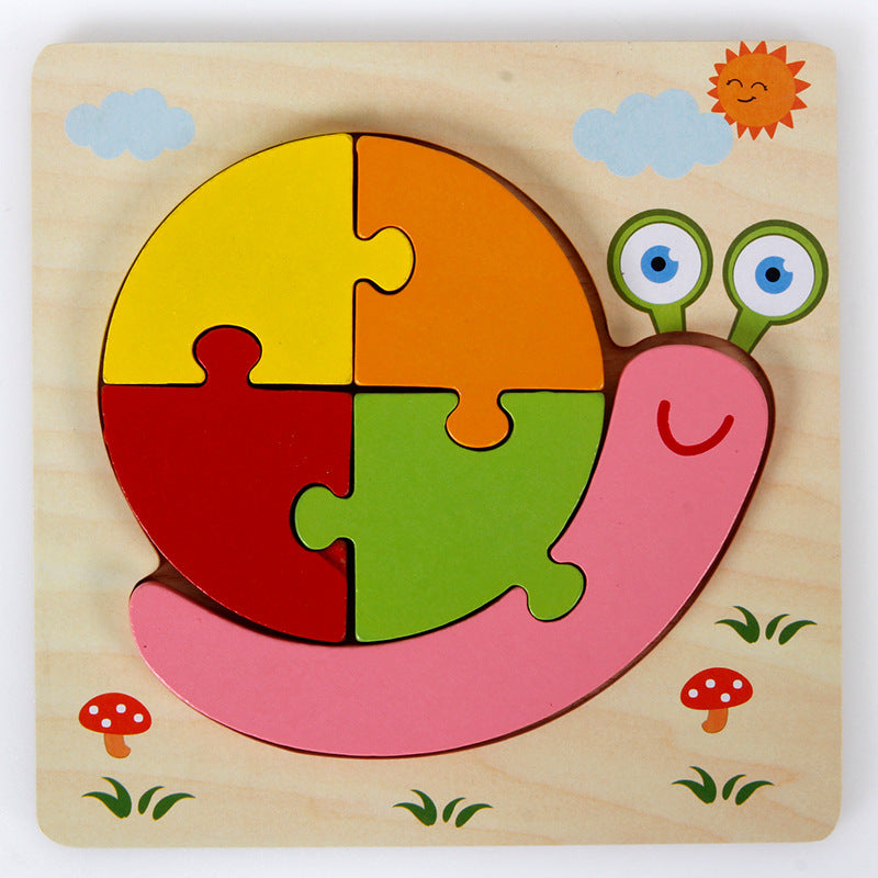 3D Three-dimensional Children's Wooden Toys Early Education Puzzle